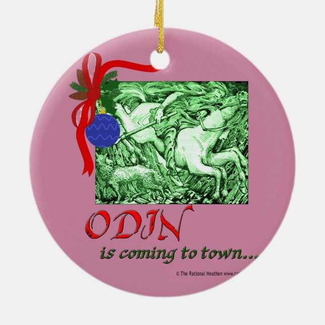 Yule/Odin Coming to Town Ornament (Back)