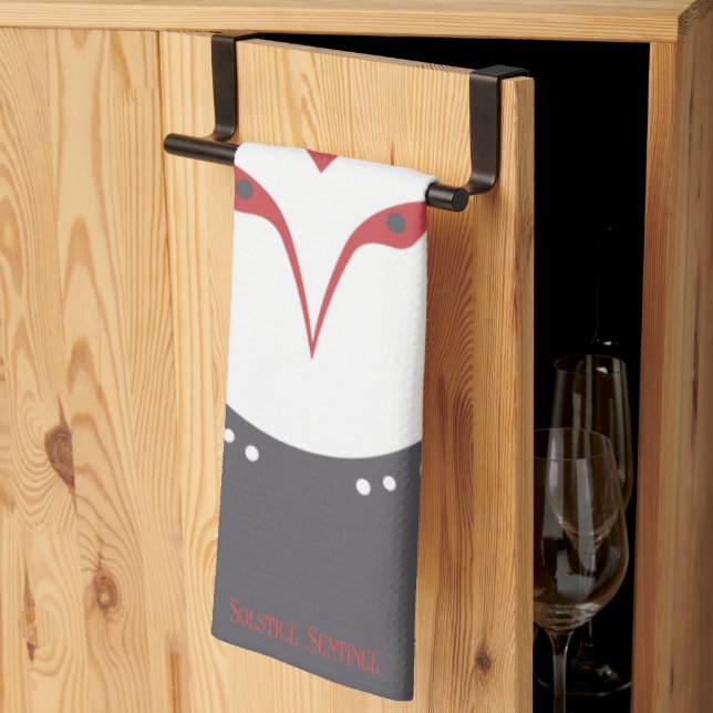 Yule Owl Tea Towel (Thirds Fold)