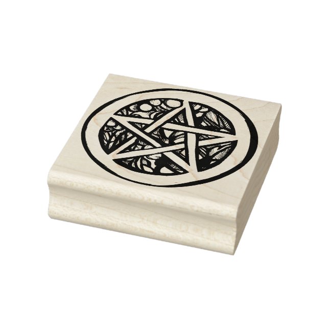 Yule Pentacle – Pagan Winter Solstice Symbol       Rubber Stamp (Stamp)