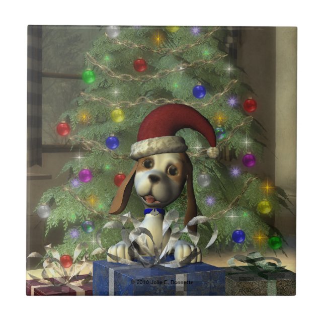 Yule Puppy Tile (Front)