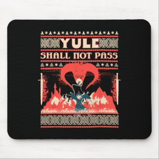Yule Shall Not P Fantasy Wizard Holiday Pun Funny  Mouse Pad