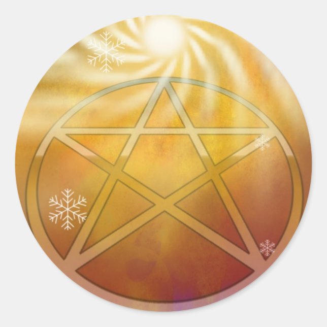 Yule Sun Classic Round Sticker (Front)