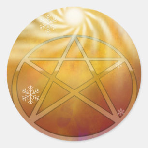 Yule Sun Classic Round Sticker