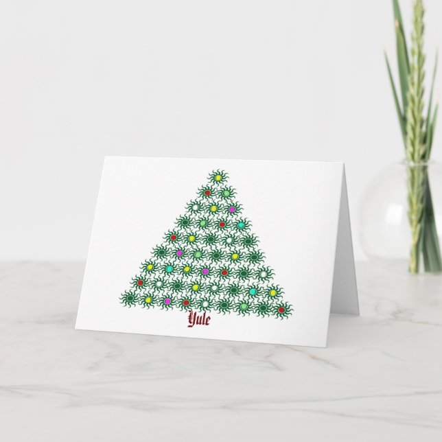 Yule - Sun Tree Holiday Card (Front)