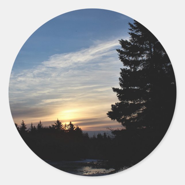 Yule Sunrise Classic Round Sticker (Front)