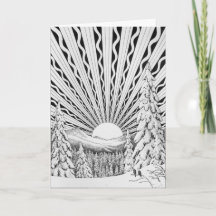 Yule Sunrise Greeting Card