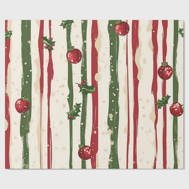 Yule Tide #2 Christmas Wrapping Paper (Flat)