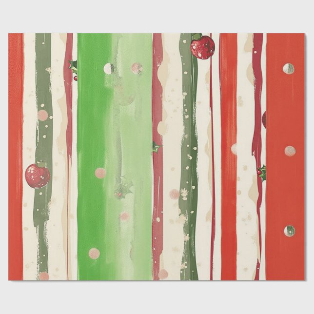 Yule Tide Christmas Wrapping Paper (Flat)