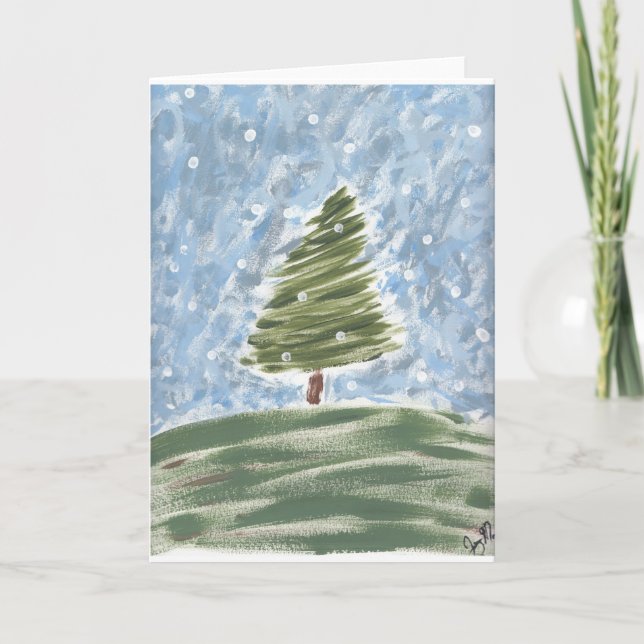 Yule Tide Greeting Card, Std white envelopes incl Holiday Card (Front)