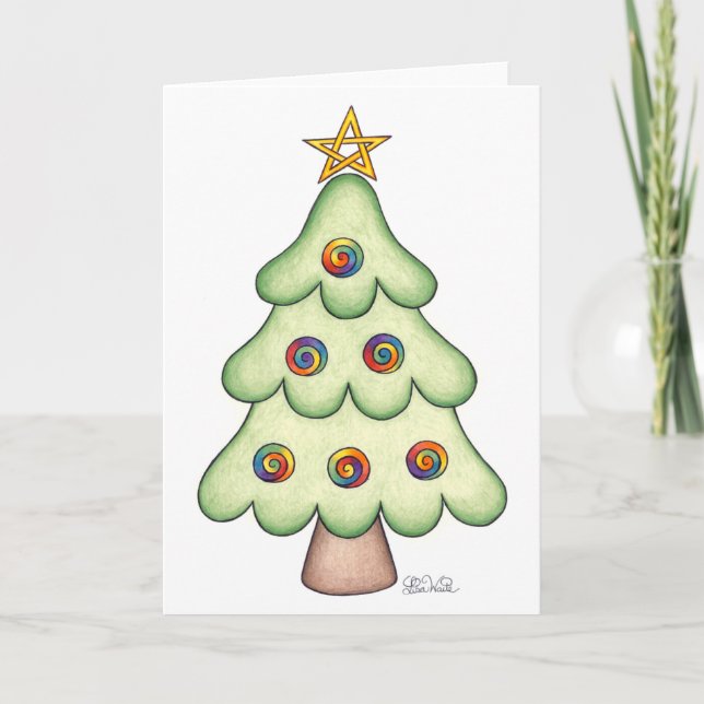 Yule Tree Holiday Card (Front)