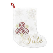 Yule Triple Spiral & Snowflakes - Holiday Stocking (Front)
