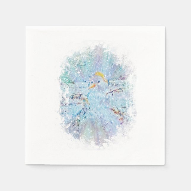 Yule Winter Snowman Napkin (Front)