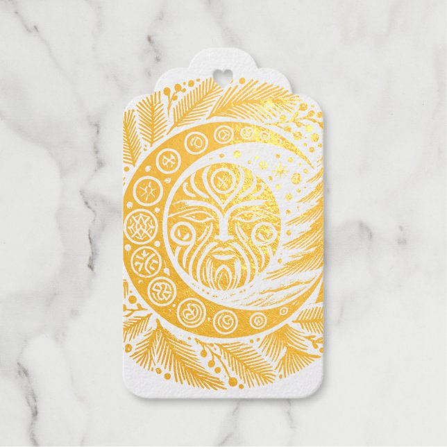 Yule Winter Solstice Greenman                      Gift Tags (Front)