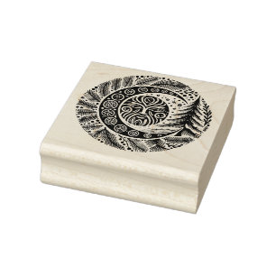 Yule Winter Solstice Greenman                      Rubber Stamp