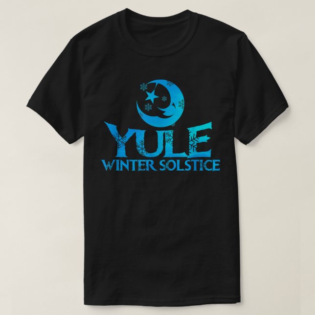 Yule Winter Solstice Snow Season  T-Shirt (Design Front)