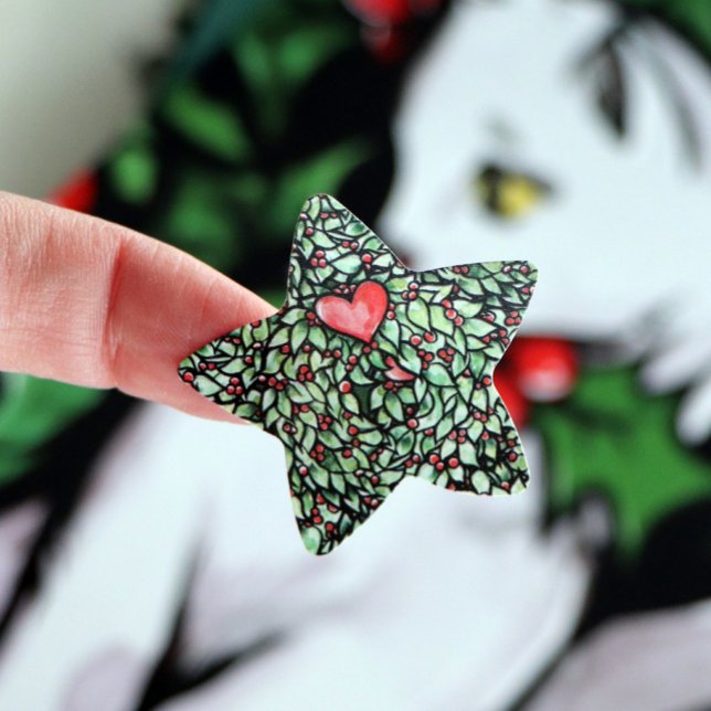Yule Wreath Star Sticker (Creator Uploaded)