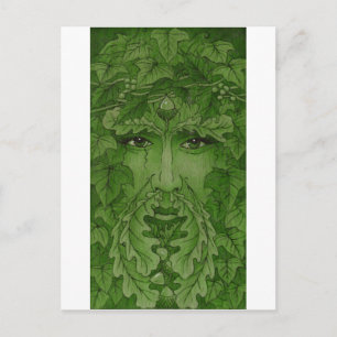 yuleking green postcard