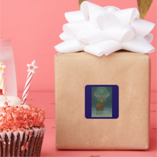 Yuletide Blessings Stag Christmas Stickers