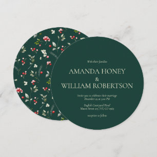 Yuletide Bliss: Christmas Wedding Card