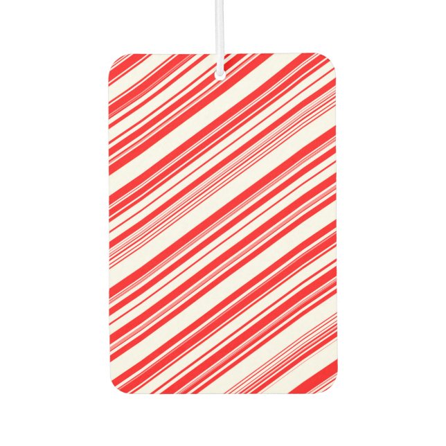 Yuletide Candy Cane for Sandra Car Air Freshener (Front)