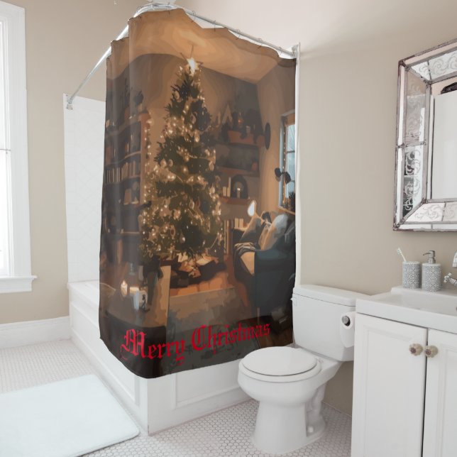 Yuletide Charm Shower Curtain (In Situ)