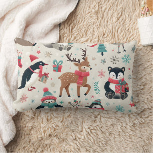 Yuletide Creatures Christmas Pillow