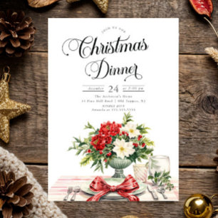 Yuletide Elegance Christmas Dinner Invitation