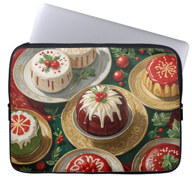 Yuletide Feast Laptop Sleeve (Front)