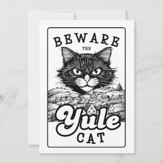 Yuletide Greetings - Beware the Yule Cat Holiday Card