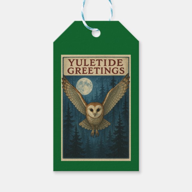 Yuletide Greetings Christmas Gift Tags (Front)
