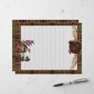 Yuletide Greetings Northern Flicker Custom Letterhead