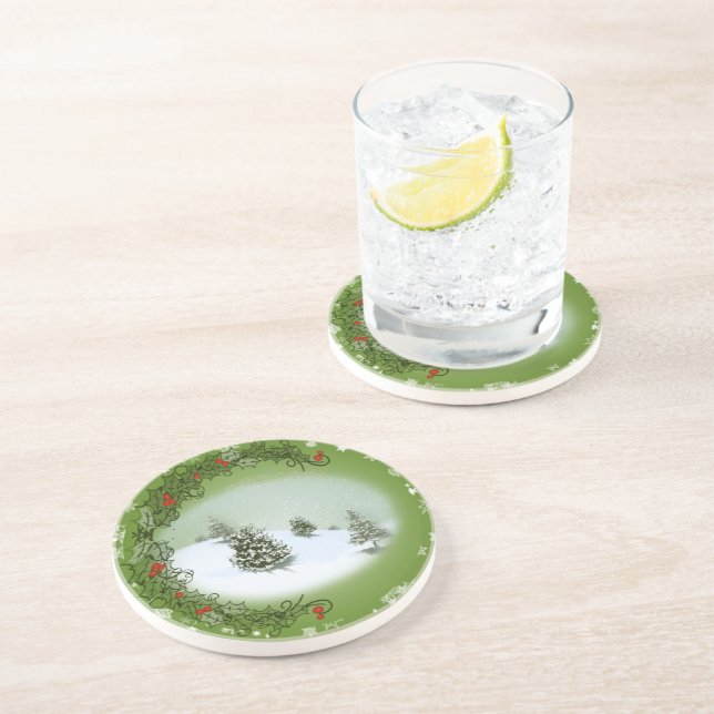Yuletide Joy - Beverage Coaster (scene) (Side)