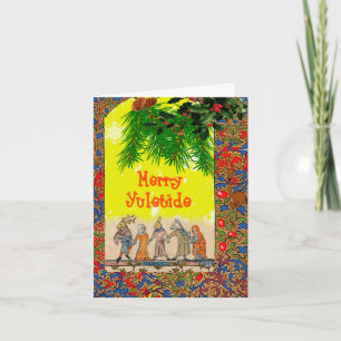 Yuletide medieval creatures card