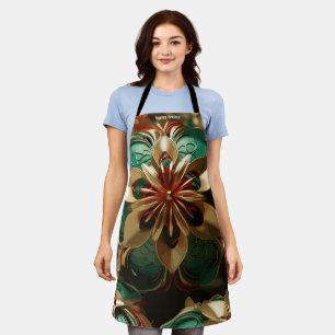 Yuletide Opulence: Golden Threads of Christmas Apron