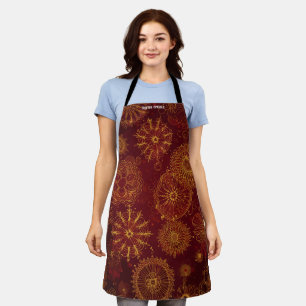 Yuletide Opulence: Golden Threads of Christmas Apron