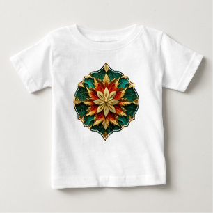 Yuletide Opulence: Golden Threads of Christmas Baby T-Shirt