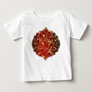 Yuletide Opulence: Golden Threads of Christmas Baby T-Shirt