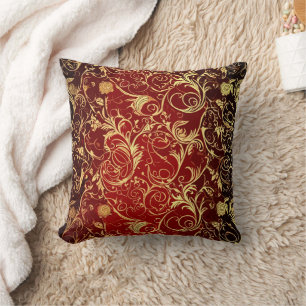 Yuletide Opulence: Golden Threads of Christmas Cushion