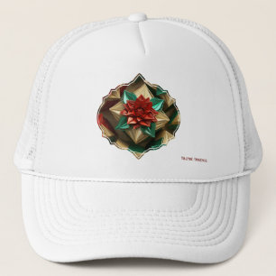 Yuletide Opulence: Golden Threads of Christmas Trucker Hat