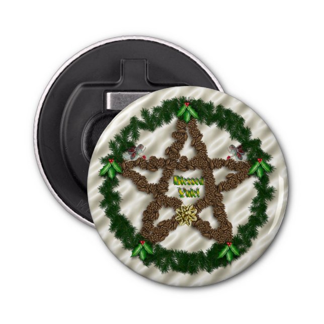 Yuletide Pentacle Bottle Opener (Front)