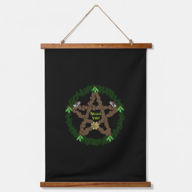 Yuletide Pentacle Hanging Tapestry (Front)