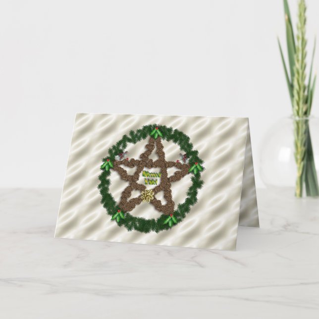 Yuletide Pentacle Holiday Card (Front)