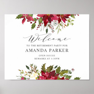 Yuletide Poinsettia Welcome Poster V2