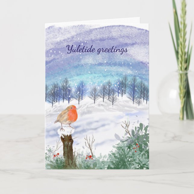 Yuletide robin card (Front)