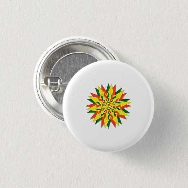 Yuletide Star Button (Front & Back)