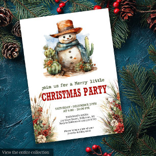 Yuletide Yeehaw Christmas party editable invites