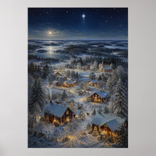 Yuletime Village I - Lake District Village Poster