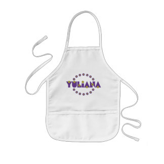 Yuliana in Flores Purple Kids Apron