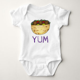 YUM Falafel Ball Falafels Pita Sandwich Foodie Baby Bodysuit