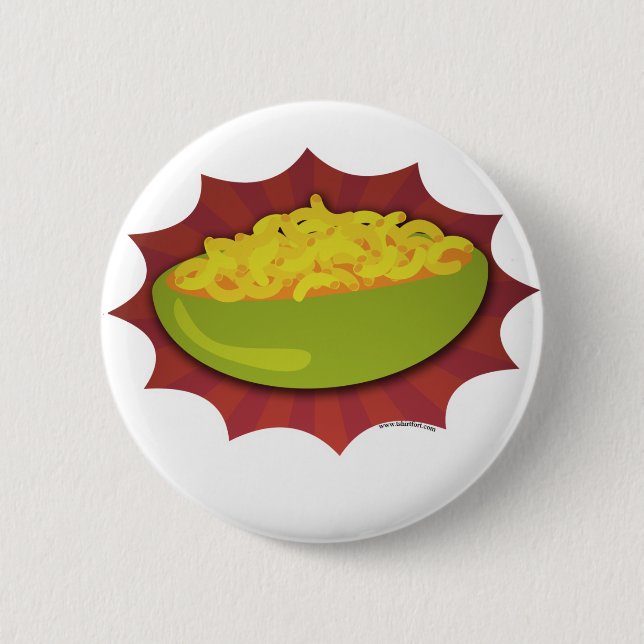 Yum Some Mac and Cheese 6 Cm Round Badge (Front)